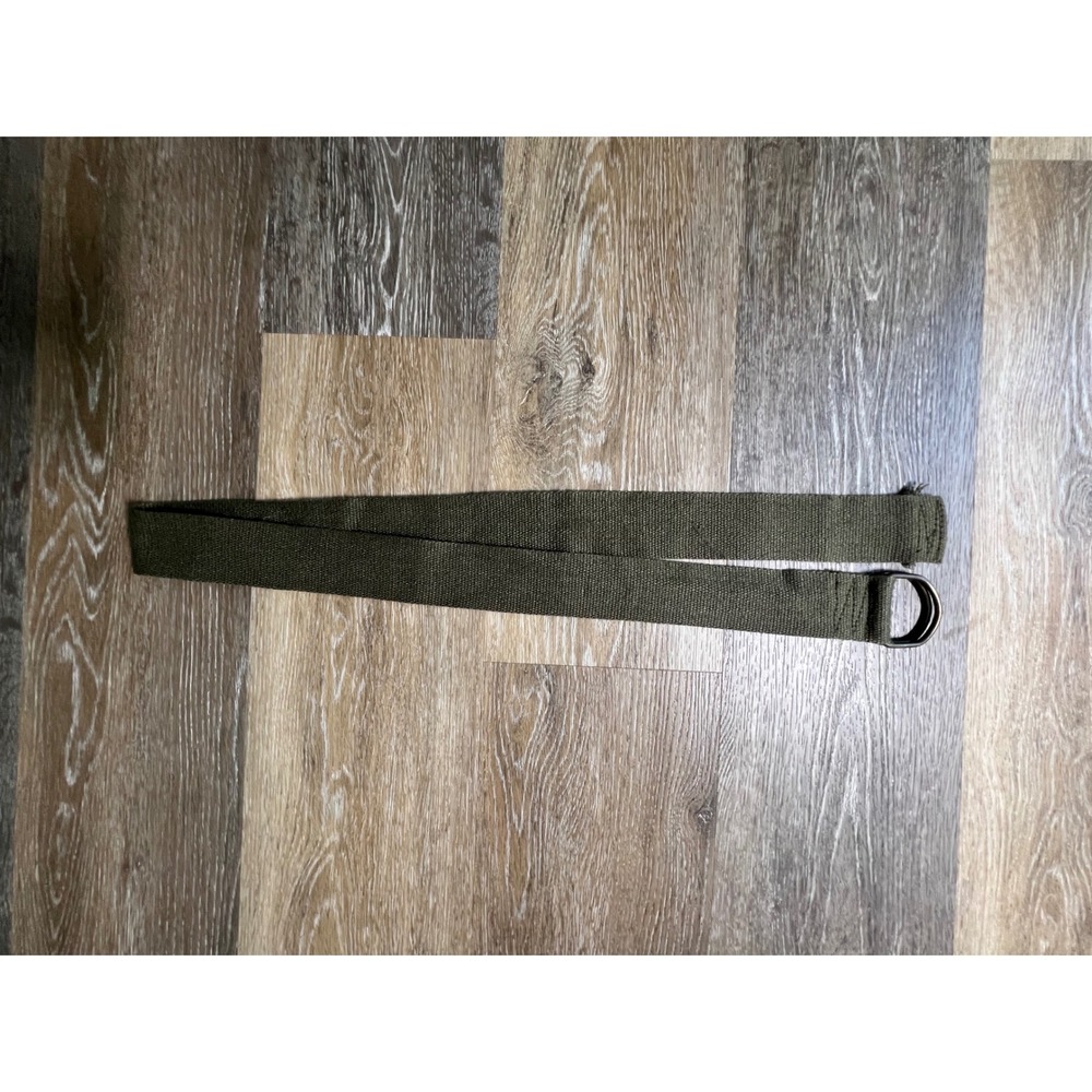 Unbranded Canvas D-Ring Belt Unisex 46in Olive Green Military Utility Tactical